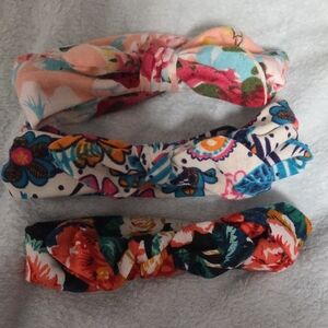 Colorful Floral Headbands Trio